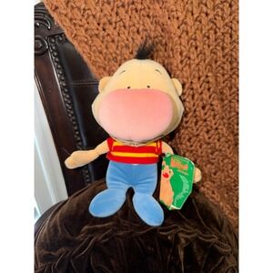 Microsonic Milton and Douglas Plush Stuffed Toy Red Yellow Striped Shirt 10 inch